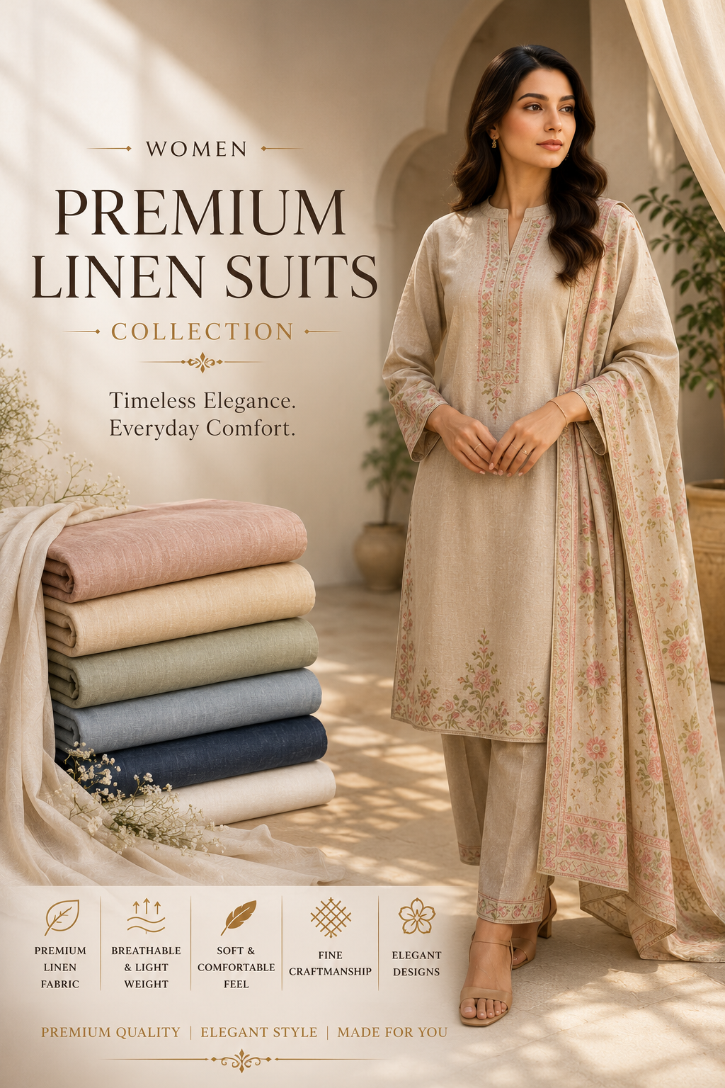 Premium Embroidered Linen Collection