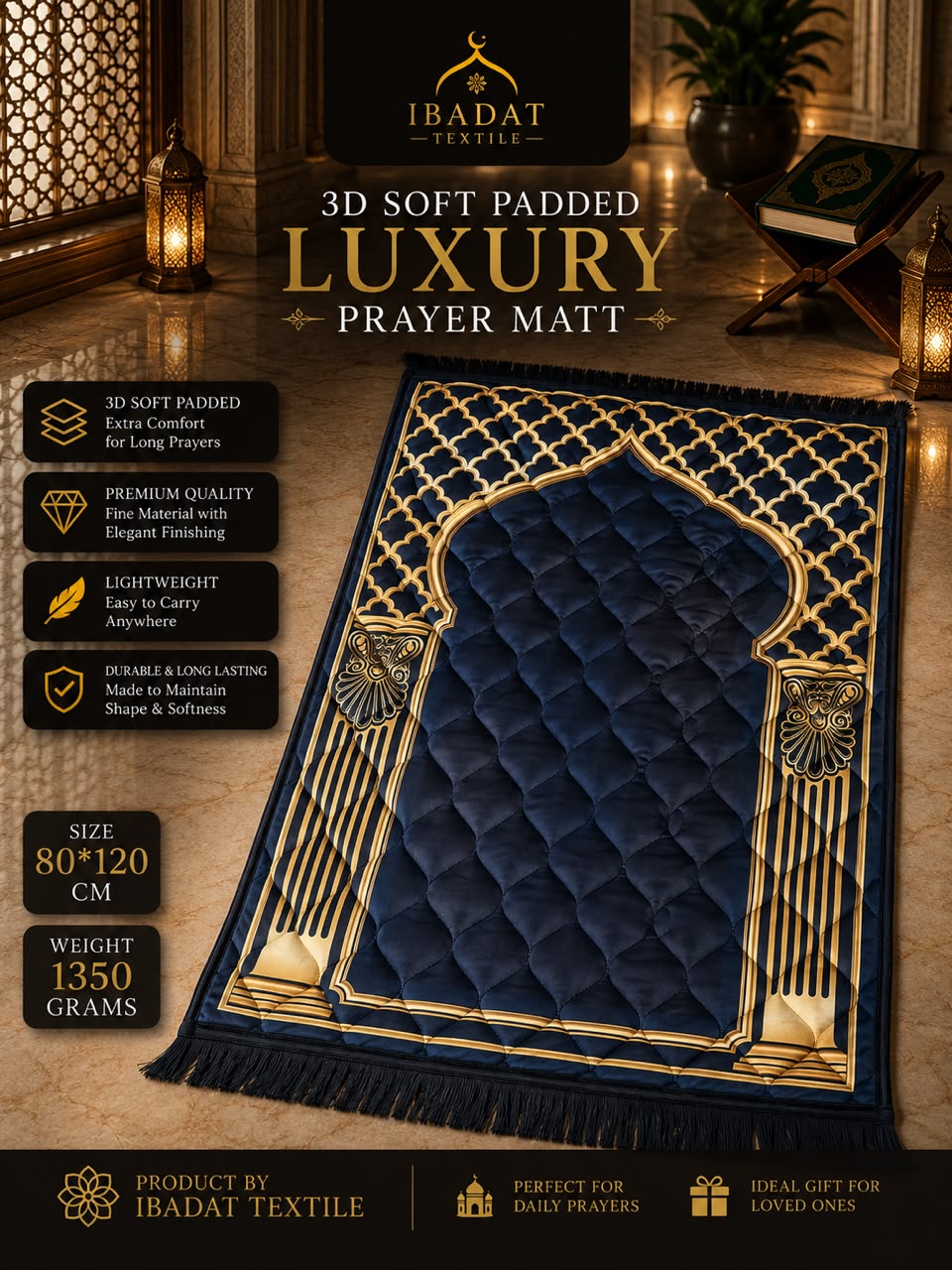 Diyarul Hafiz Premium Prayer Mat (Janamaz)
