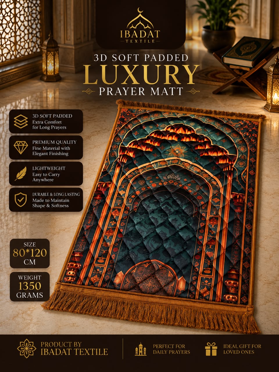 Diyarul Hafiz Premium Prayer Mat (Janamaz)