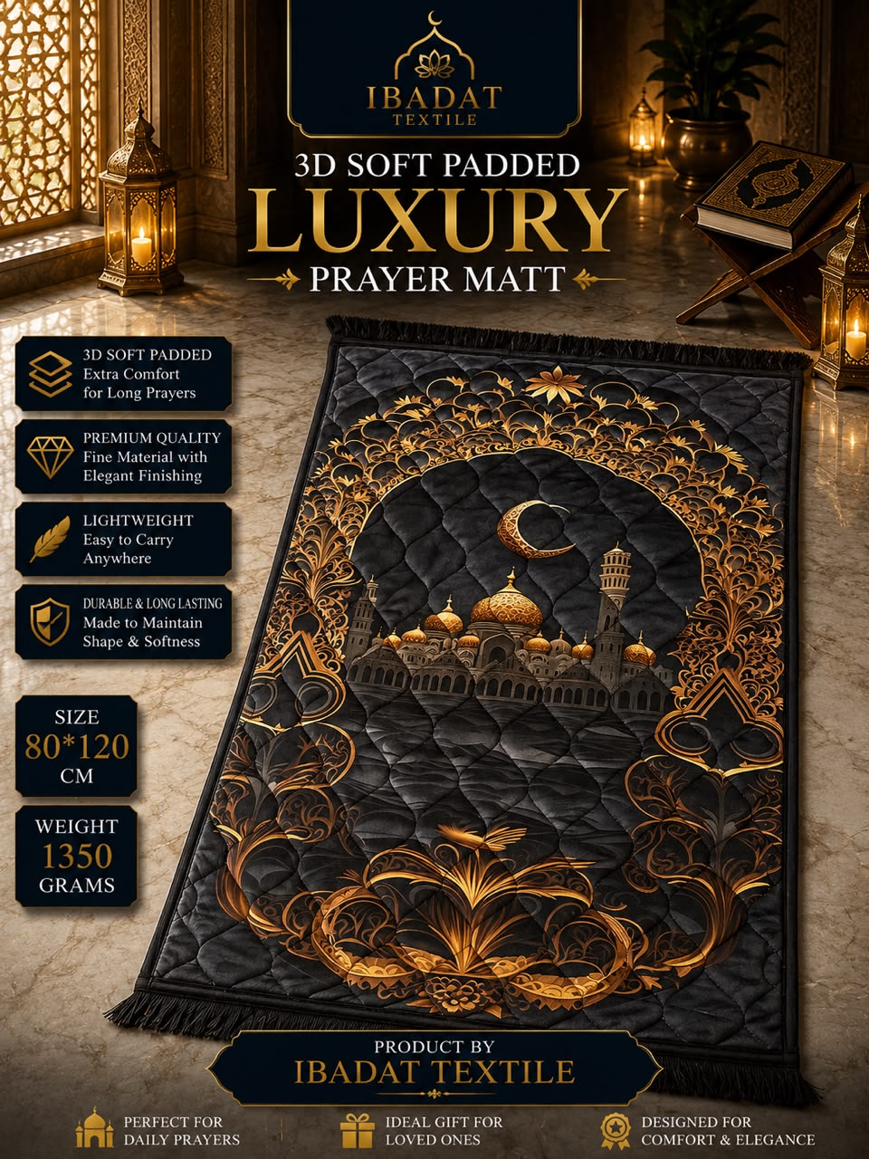 Diyarul Hafiz Premium Prayer Mat (Janamaz)