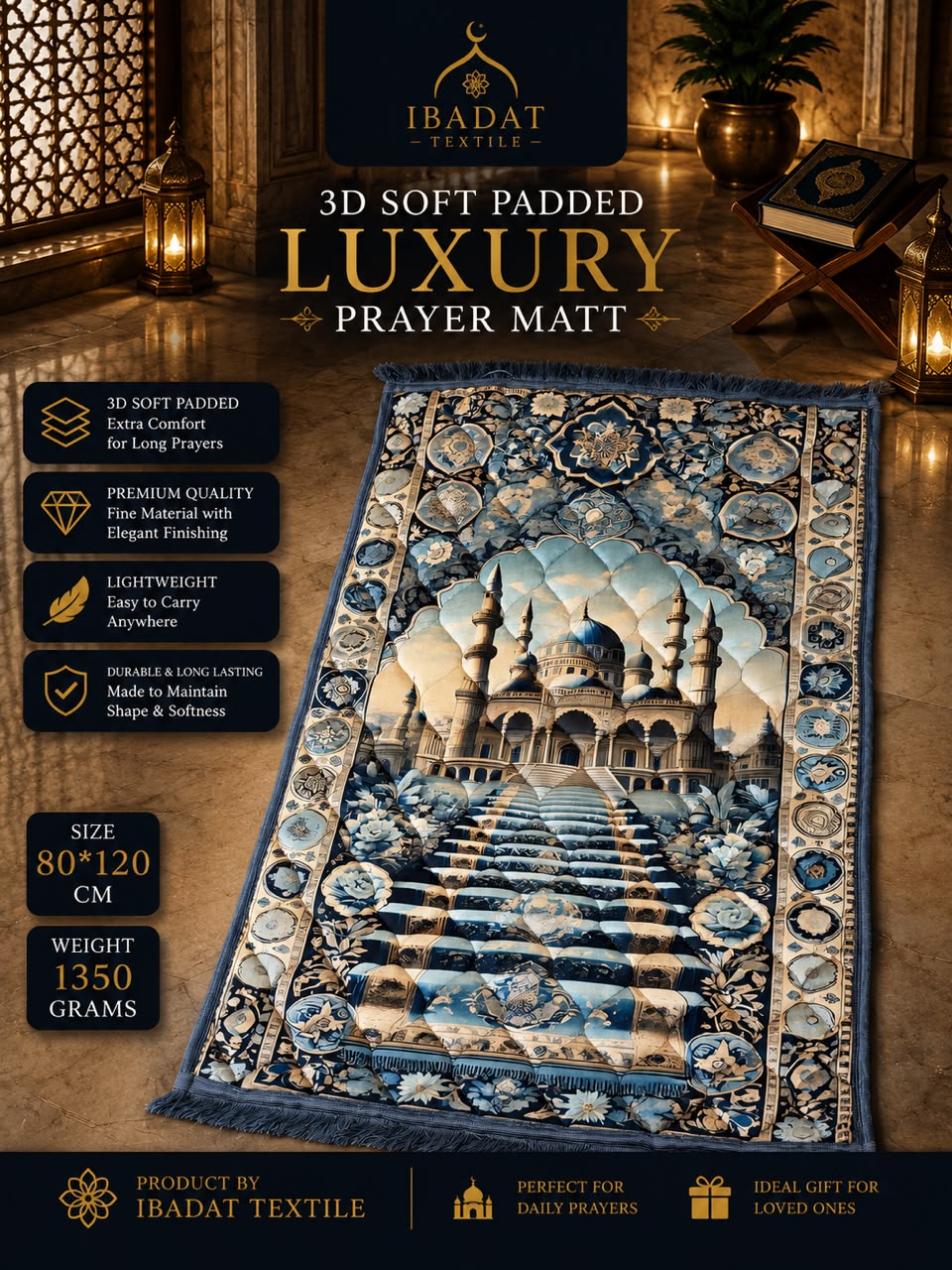 Diyarul Hafiz Premium Prayer Mat (Janamaz)