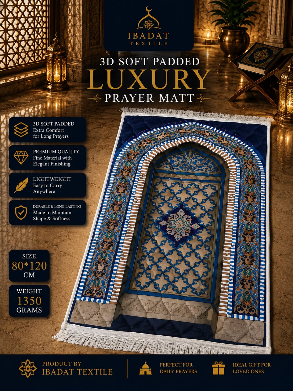 Diyarul Hafiz Premium Prayer Mat (Janamaz)