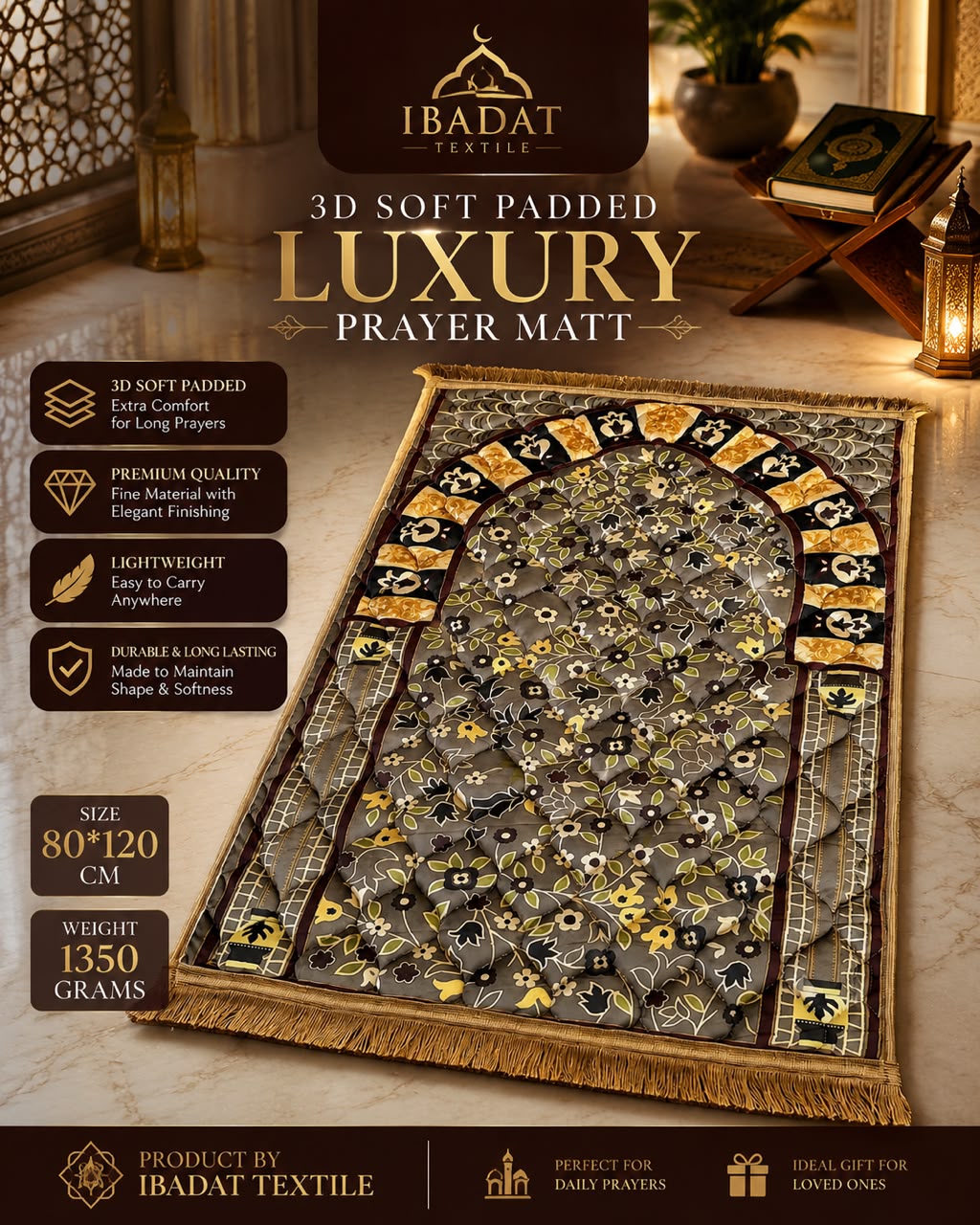 Diyarul Hafiz Premium Prayer Mat (Janamaz)